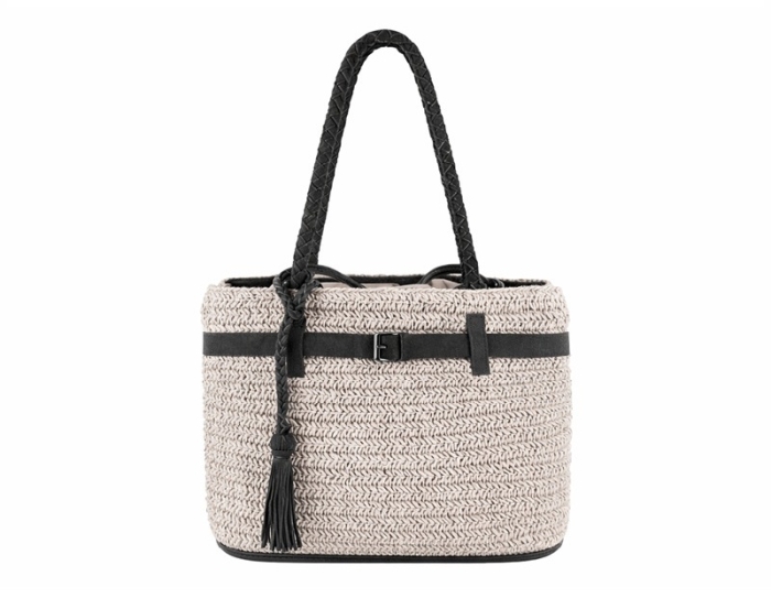SEABREEZE SHOPPER MEDIUM grey aus Raffiabast